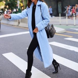 Something Navy Teddy Coat